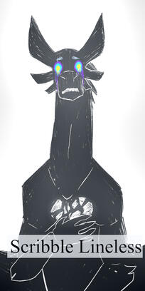 Scribble Lineless example